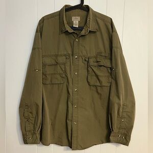L.L.Bean men's long-sleeve field / fishing shirt Size XL‎